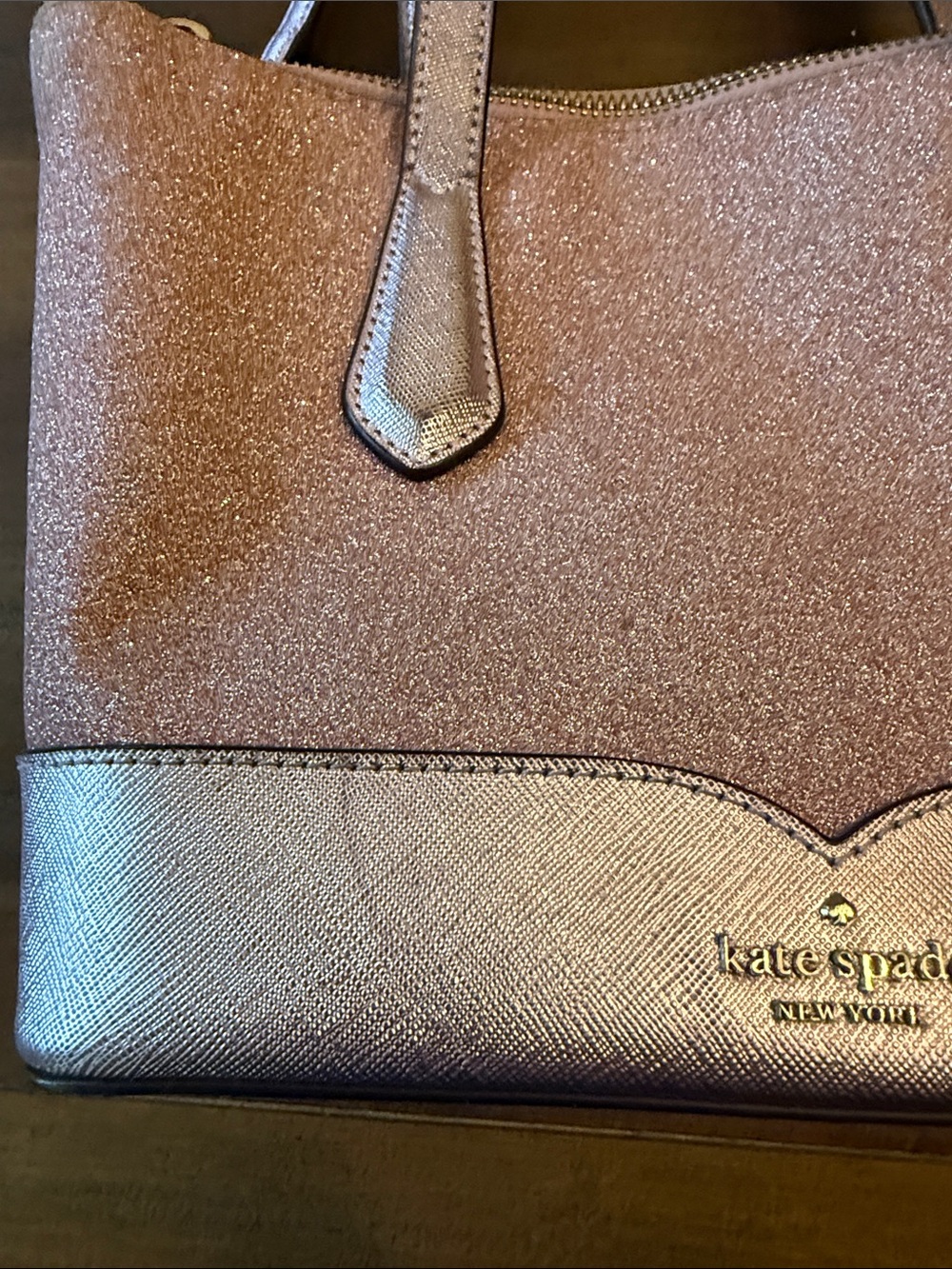 kate spade Pink Glitter Tote with Top Handles - Picture 4 of 14